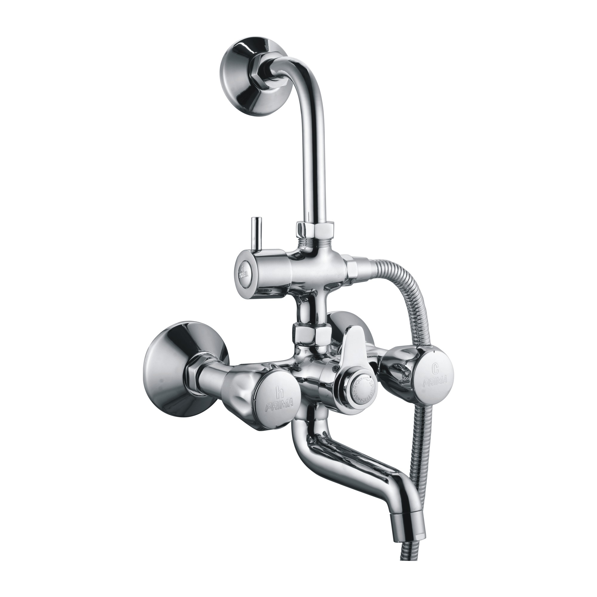 C.P Wall Mixer 3 in 1 System With Bend Set Tele